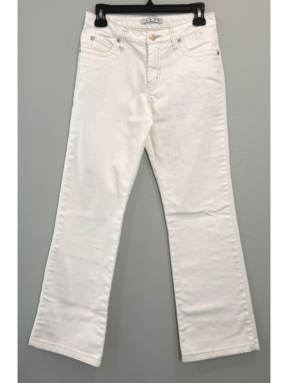 Cabi Flare Low Rise Wide Leg Bootcut Denim Jeans In White - Women's 0 NWOT